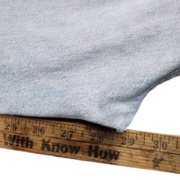 Vintage BonJour Jeans Women 14 High Waist Rise Light Trashed Paint Distressed - Picture 16 of 16